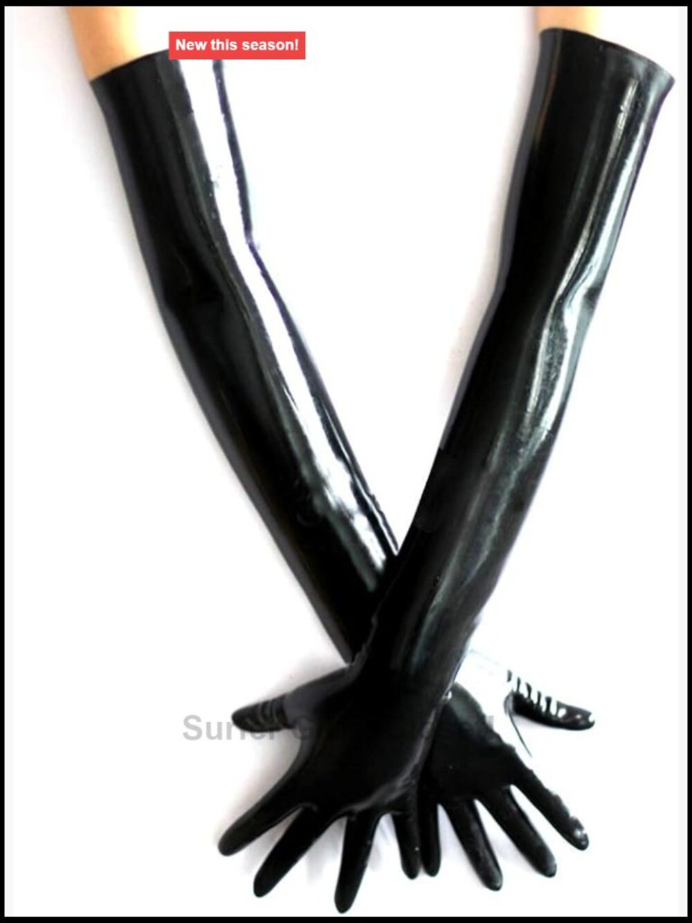 Latex Rubber Long Gloves Club Outfits Accessory Plus Size